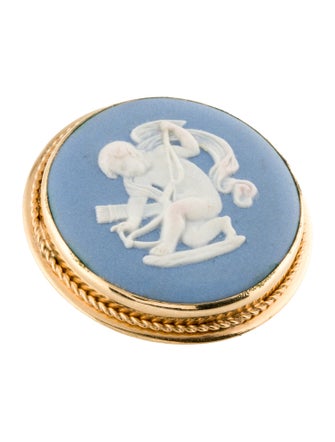 Brooch Wedgwood 10K Porcelain Cameo Brooch