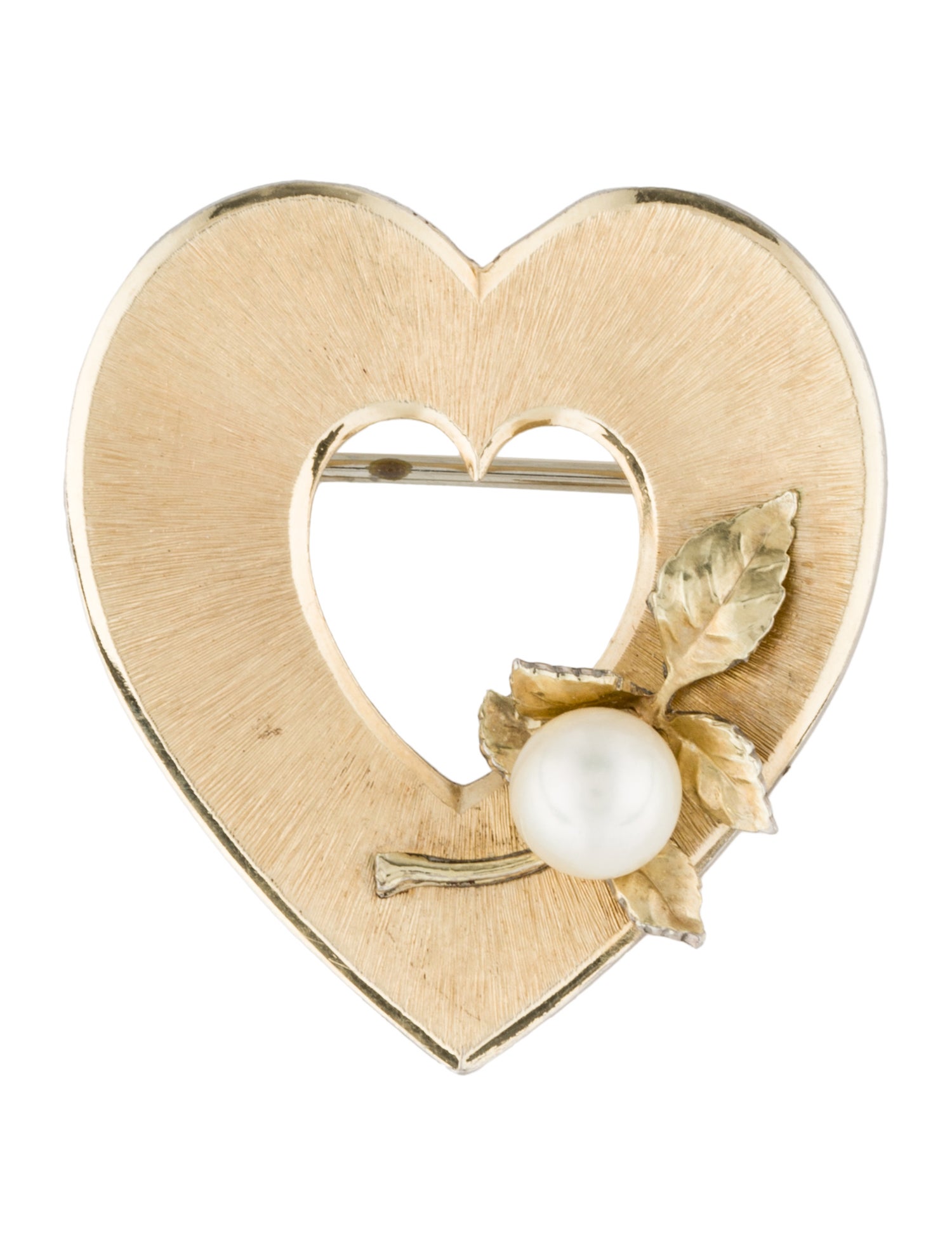 Brooch Vintage Krementz 14K Pearl