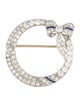 Brooch Platinum 1.88ctw Diamond & Sapphire Brooch Pin