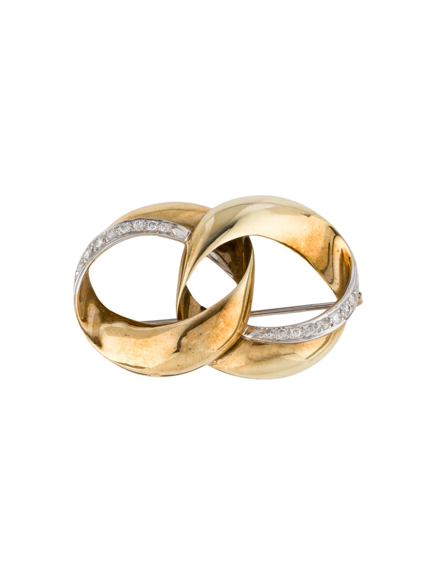 Brooch 14K Diamond Infinity Pin