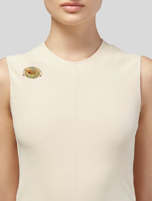 Brooch 18K Ruby, Diamond & Enamel Pin Brooch