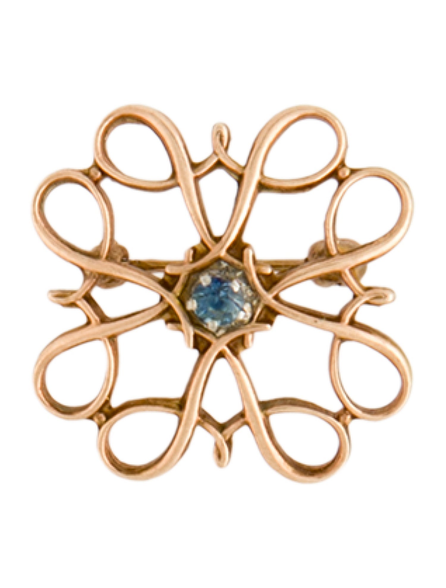 Brooch 10K Sapphire Pin
