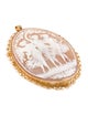 Brooch 14K Shell Cameo Brooch Pendant