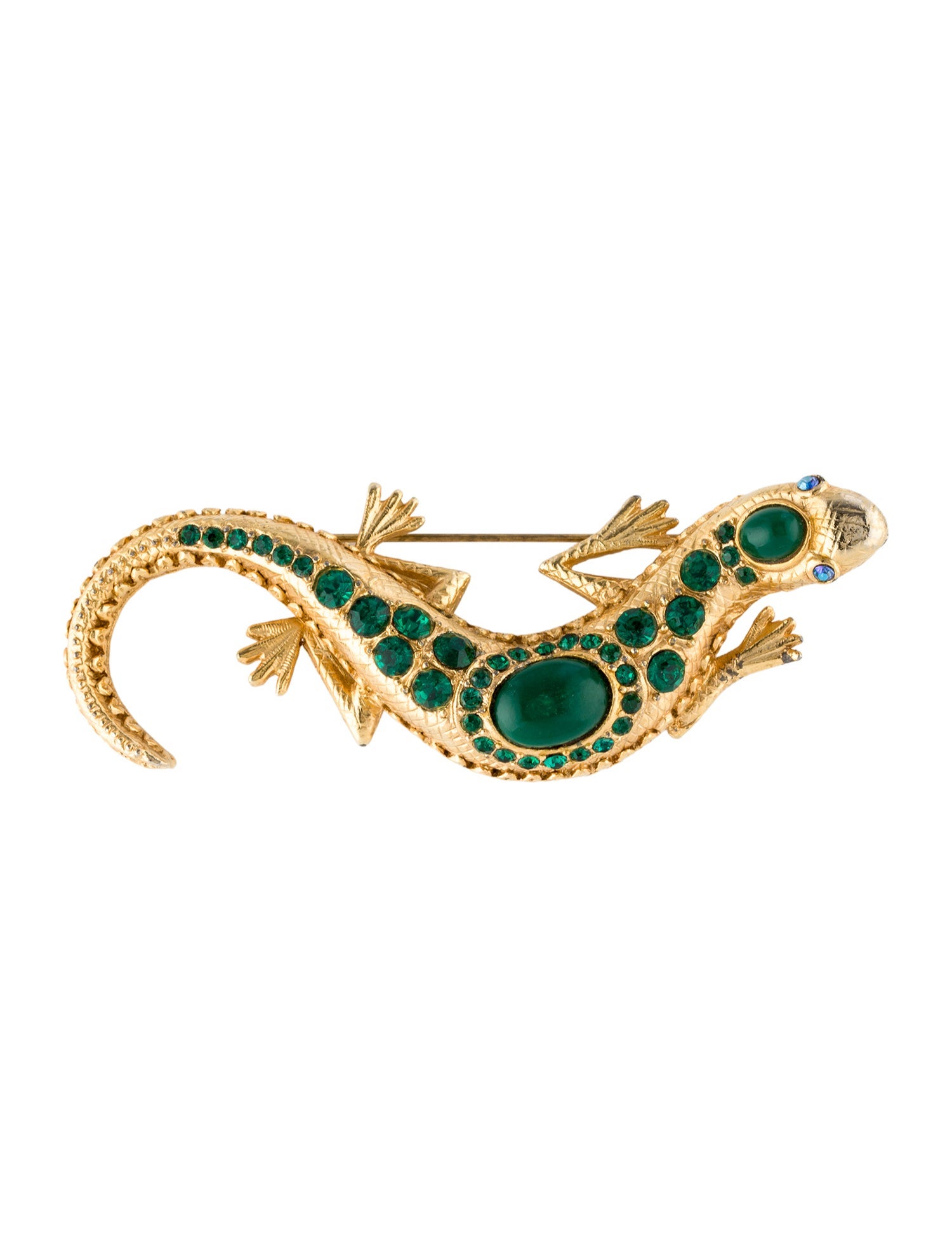 Brooch Crystal & Resin Lizard Brooch