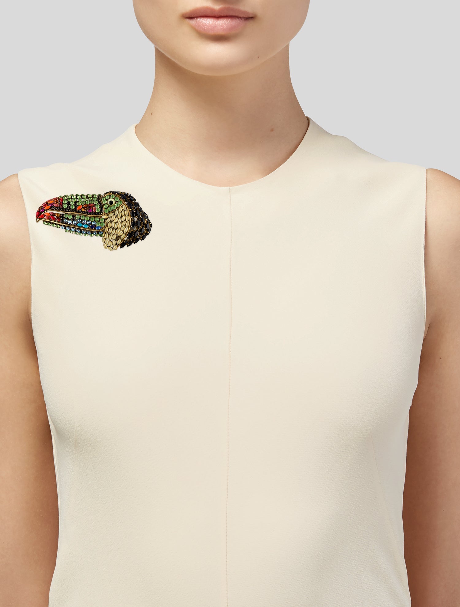 Brooch Crystal & Resin Large Toucan Brooch