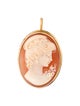 Brooch 18K Shell Cameo Brooch Pendant