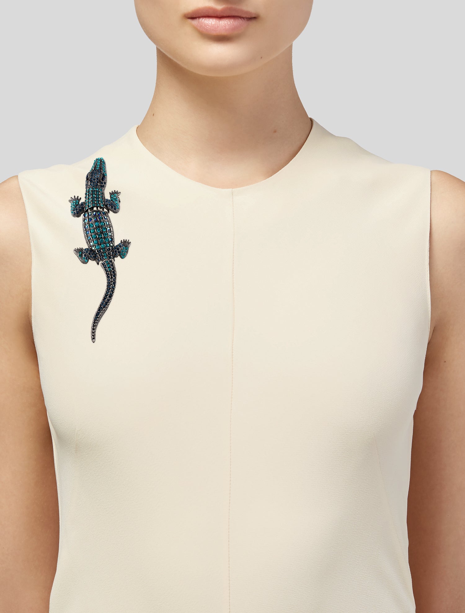 Brooch Crystal Alligator Brooch