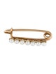 Brooch 14K Pearl Safety-Pin Brooch