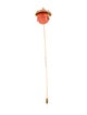Brooch 14K Carved Coral Hat Stick Pin