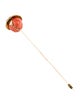 Brooch 14K Carved Coral Hat Stick Pin