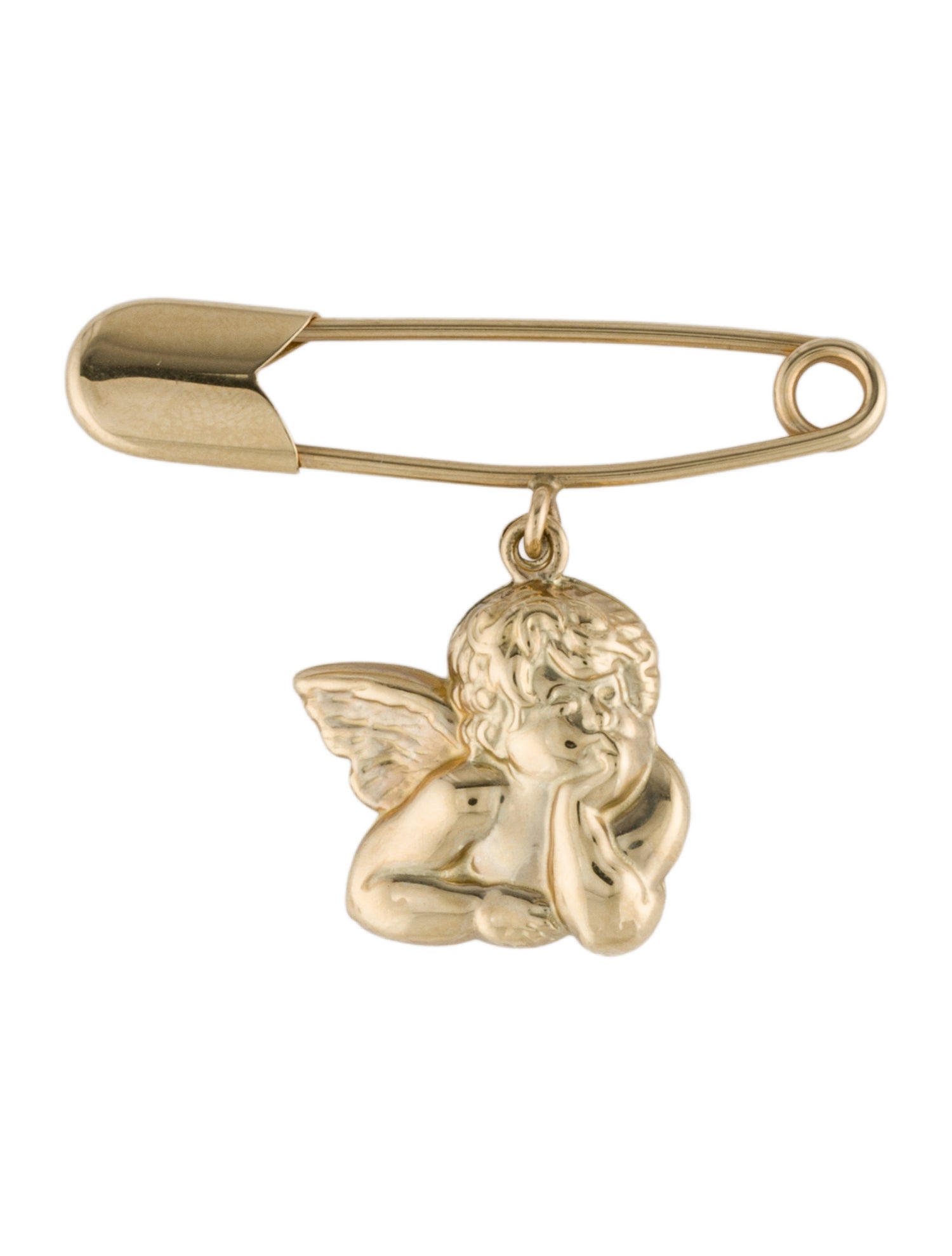Brooch 14K Angel Pin