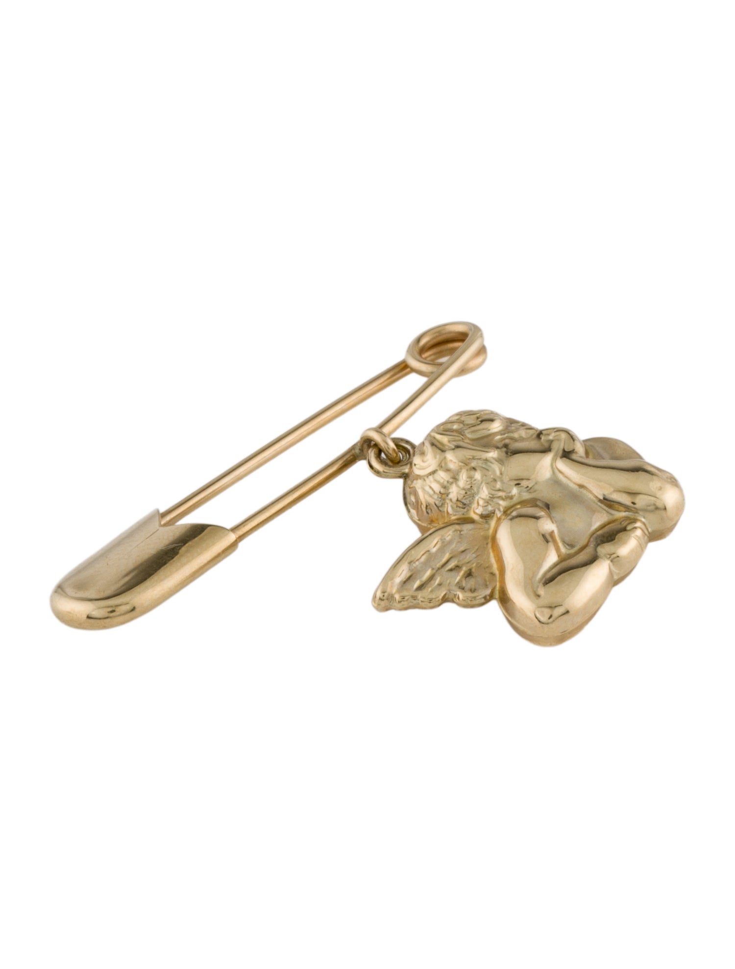 Brooch 14K Angel Pin