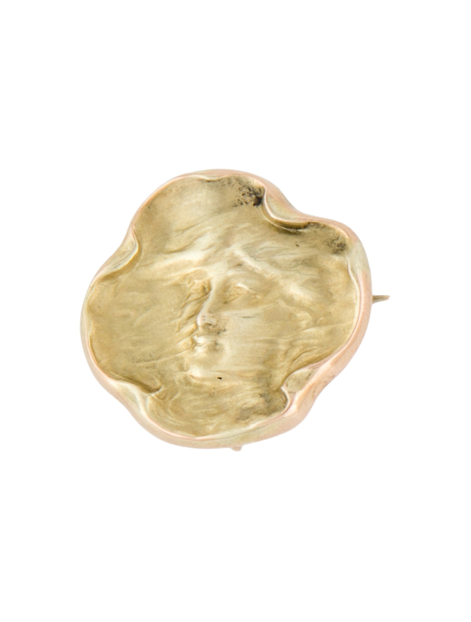 Brooch 10K Face Pin Brooch