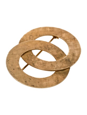 Brooch 14K Interlocking Circles Brooch Pin