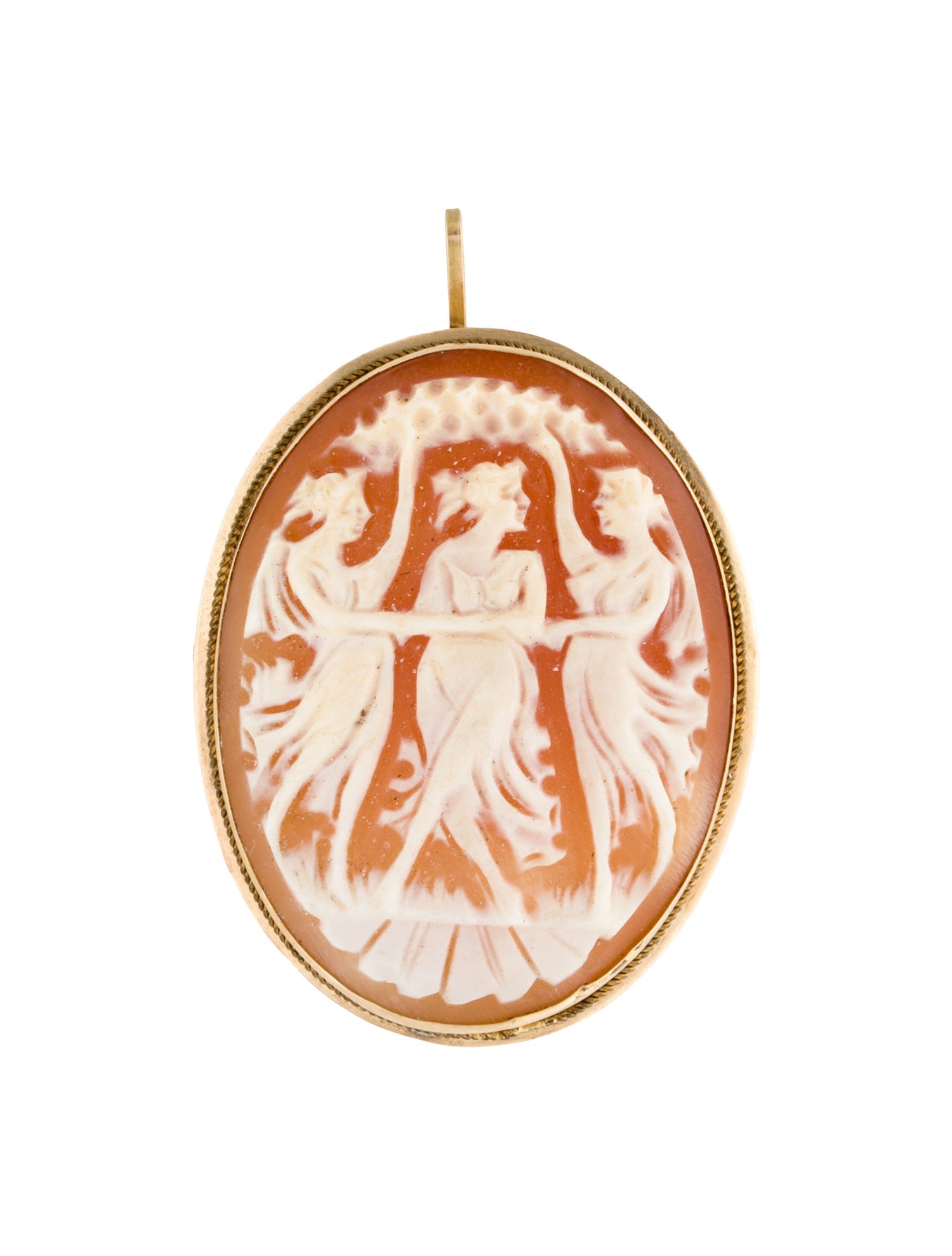 Brooch 14K Shell Convertible Pendant