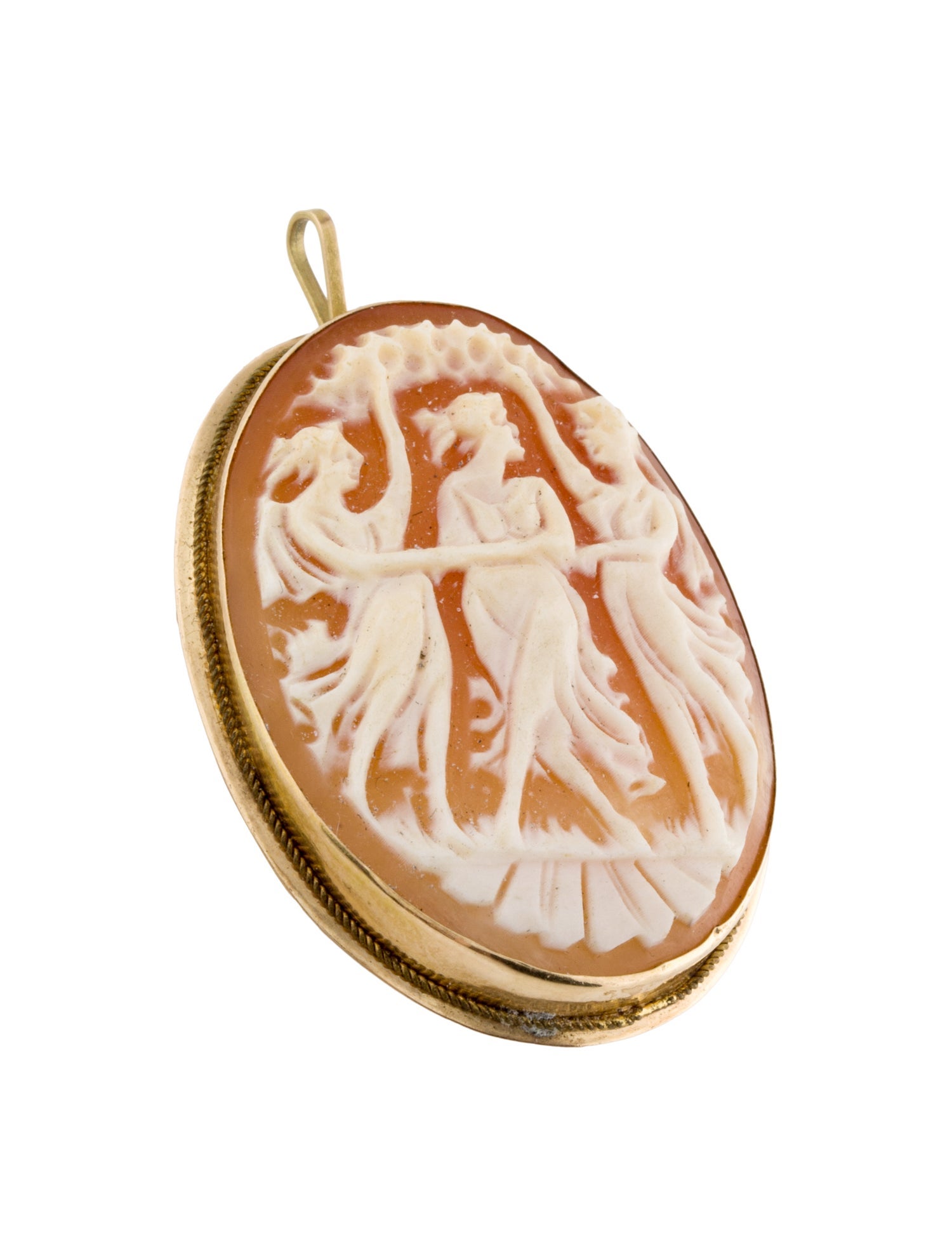 Brooch 14K Shell Convertible Pendant