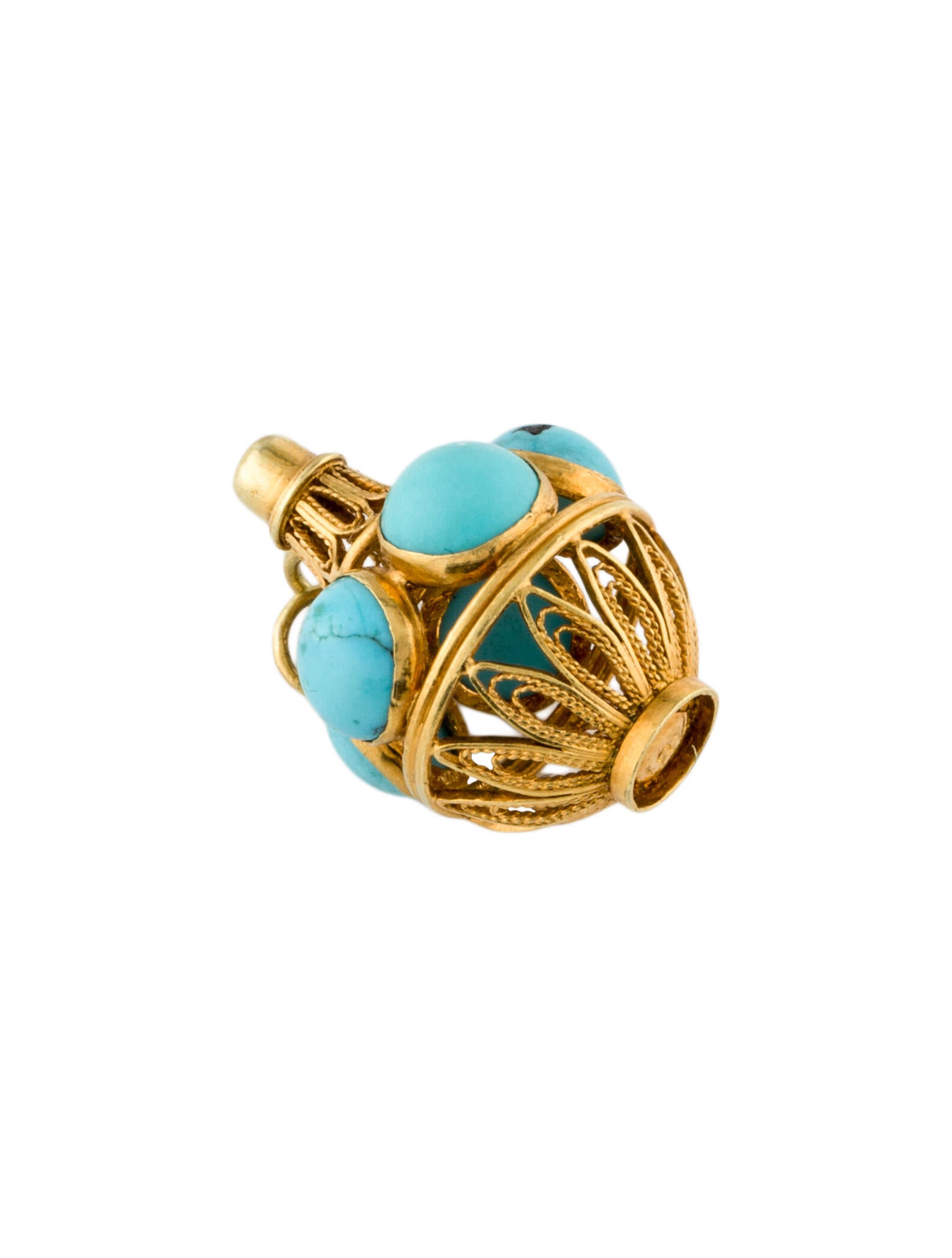 Brooch 18K Turquoise Pendant