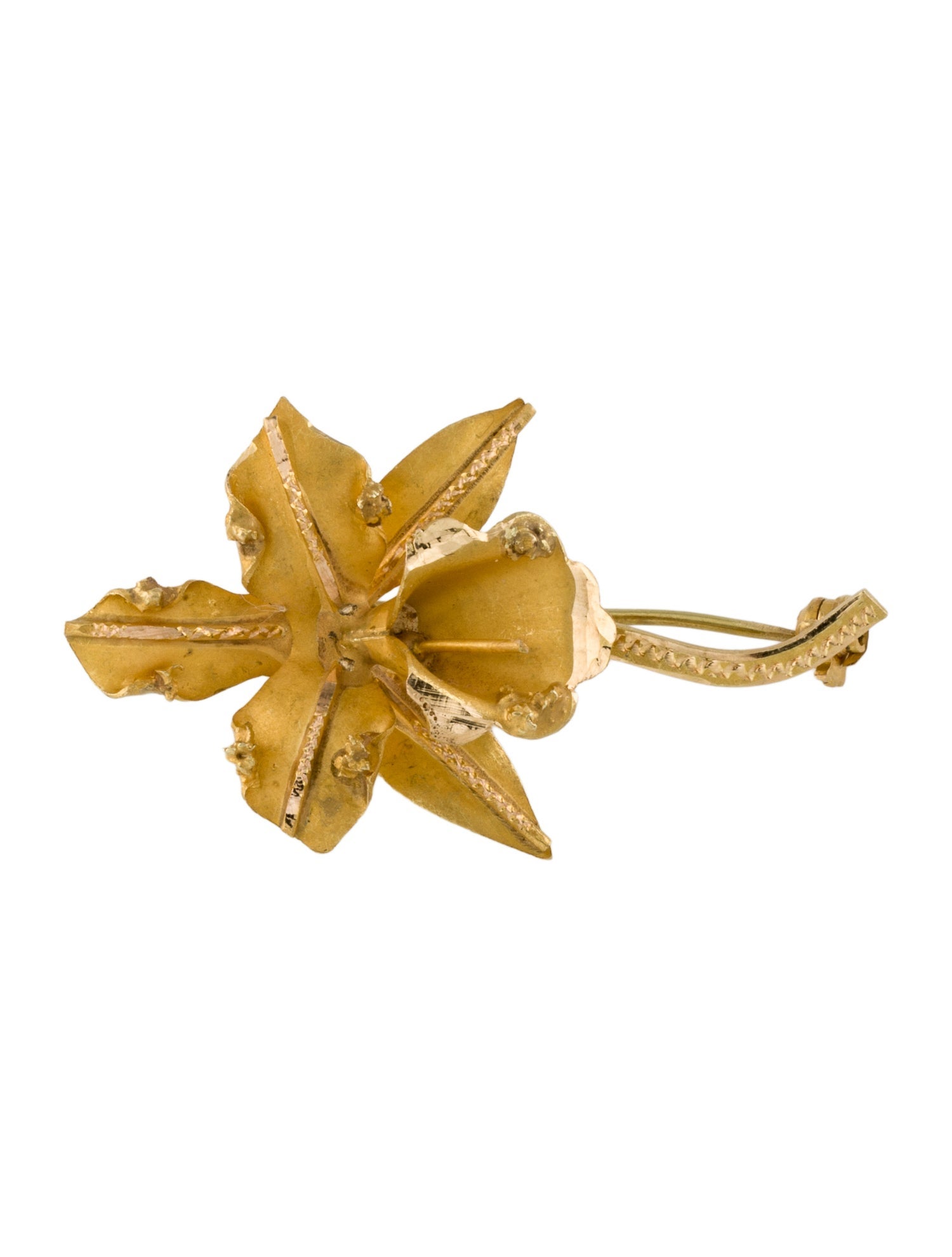 Brooch Vintage 18K Orchid Brooch