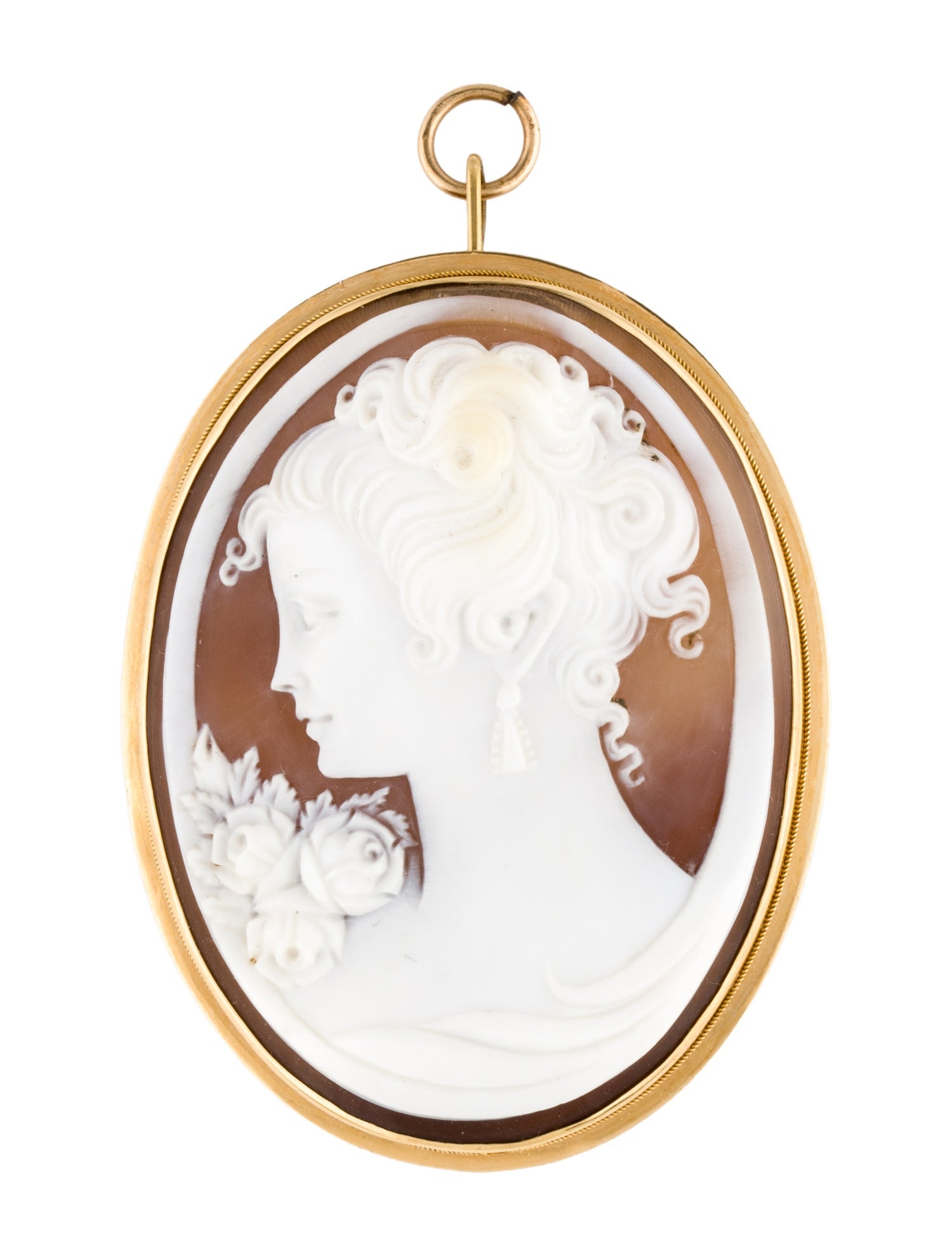 Brooch 18K Shell Cameo