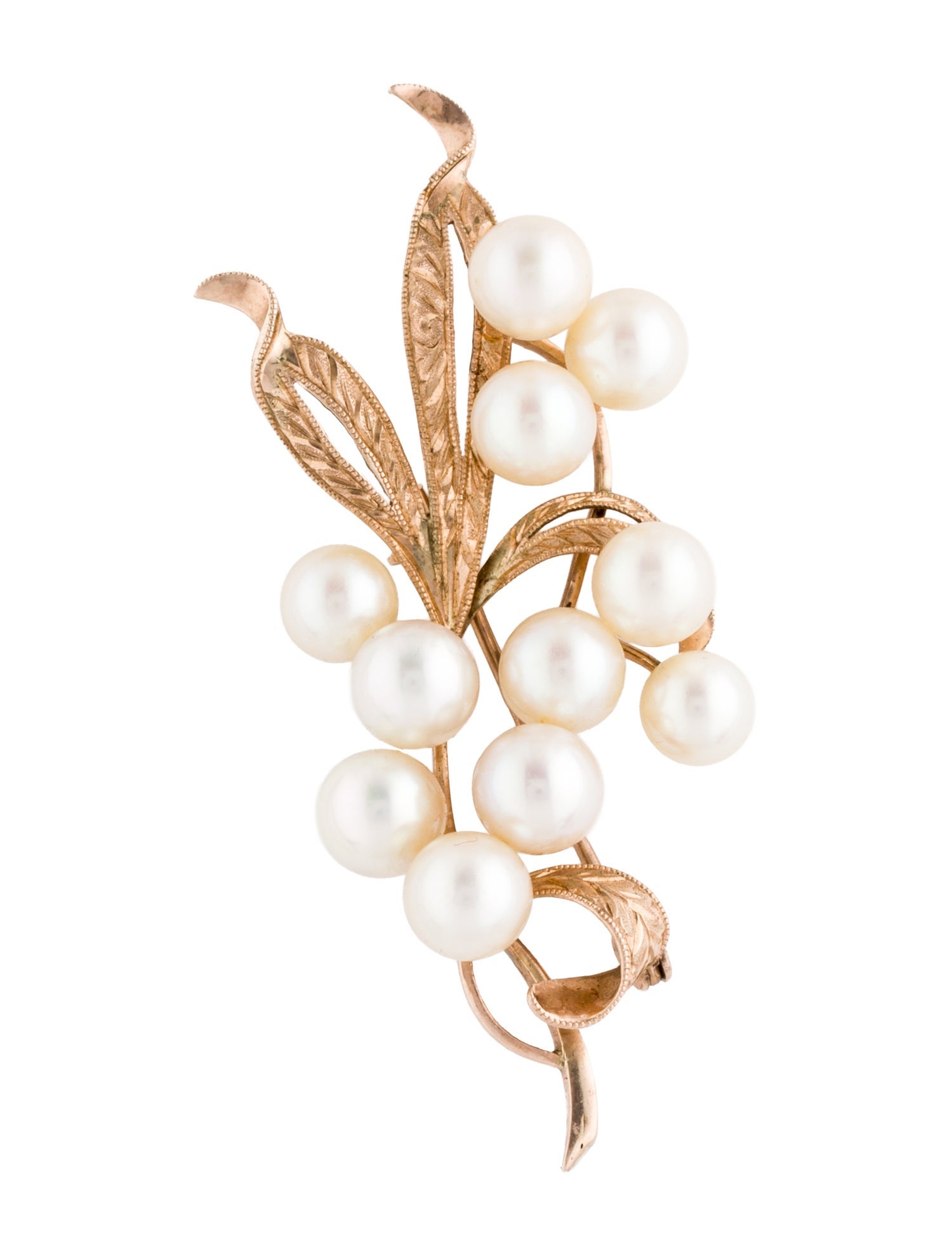 Brooch Vintage 10K Pearl