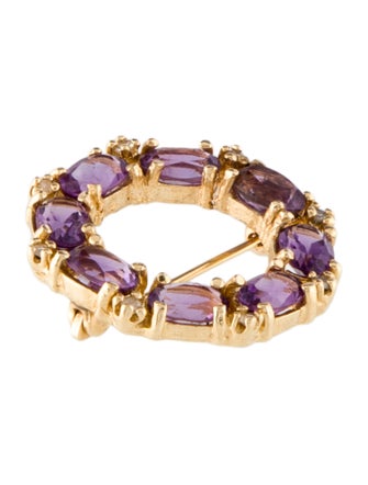 Brooch 14K 3.26ctw Circle Brooch