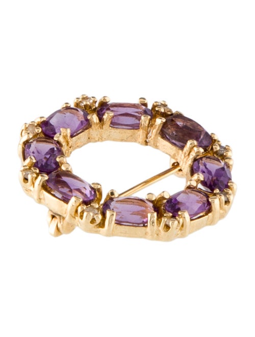 Brooch 14K 3.26ctw Circle Brooch