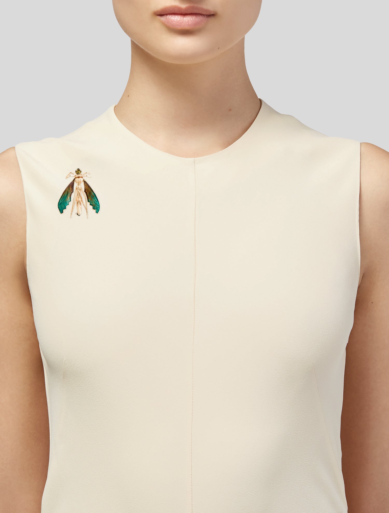 Brooch 18K Enamel Insect