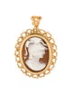 Brooch 18K Shell Cameo Brooch Pendant