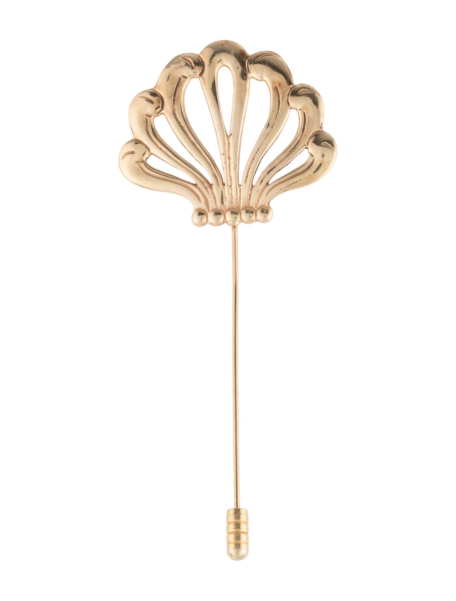 Brooch 14K Shell Pin