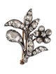 Brooch Antique Diamond Flower Pin