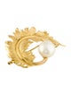 Brooch 18K Pearl & Diamond Feather Convertible Brooch