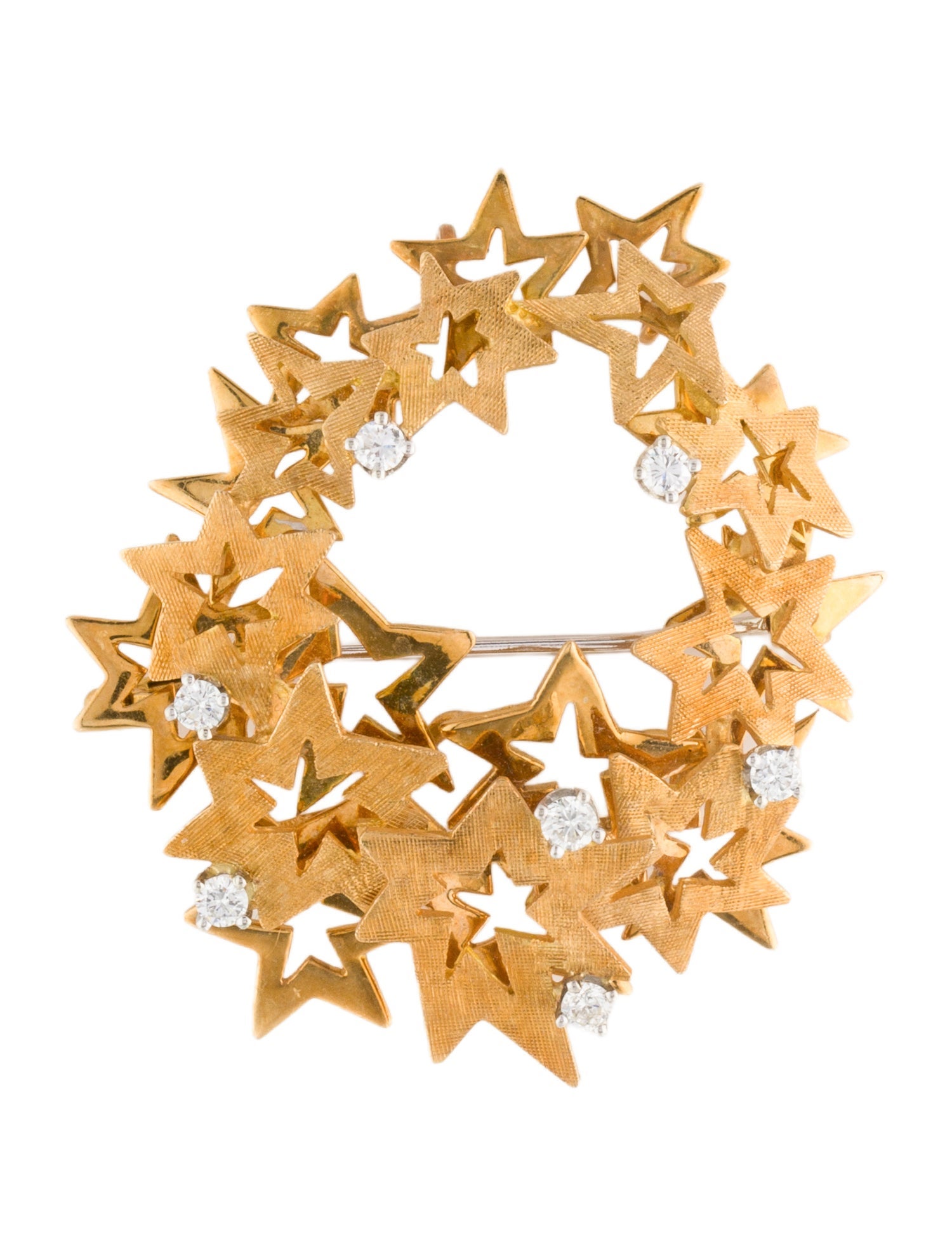 Brooch 18K Diamond Star Pin