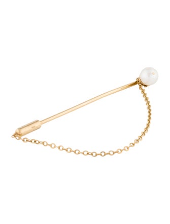 Brooch 18K Pearl Stick Pin