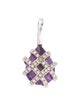 Brooch 18K 5.08ct Amethyst & Diamond Pendant