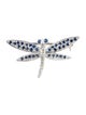 Brooch 18K Sapphire & Diamond Dragonfly Brooch Pin
