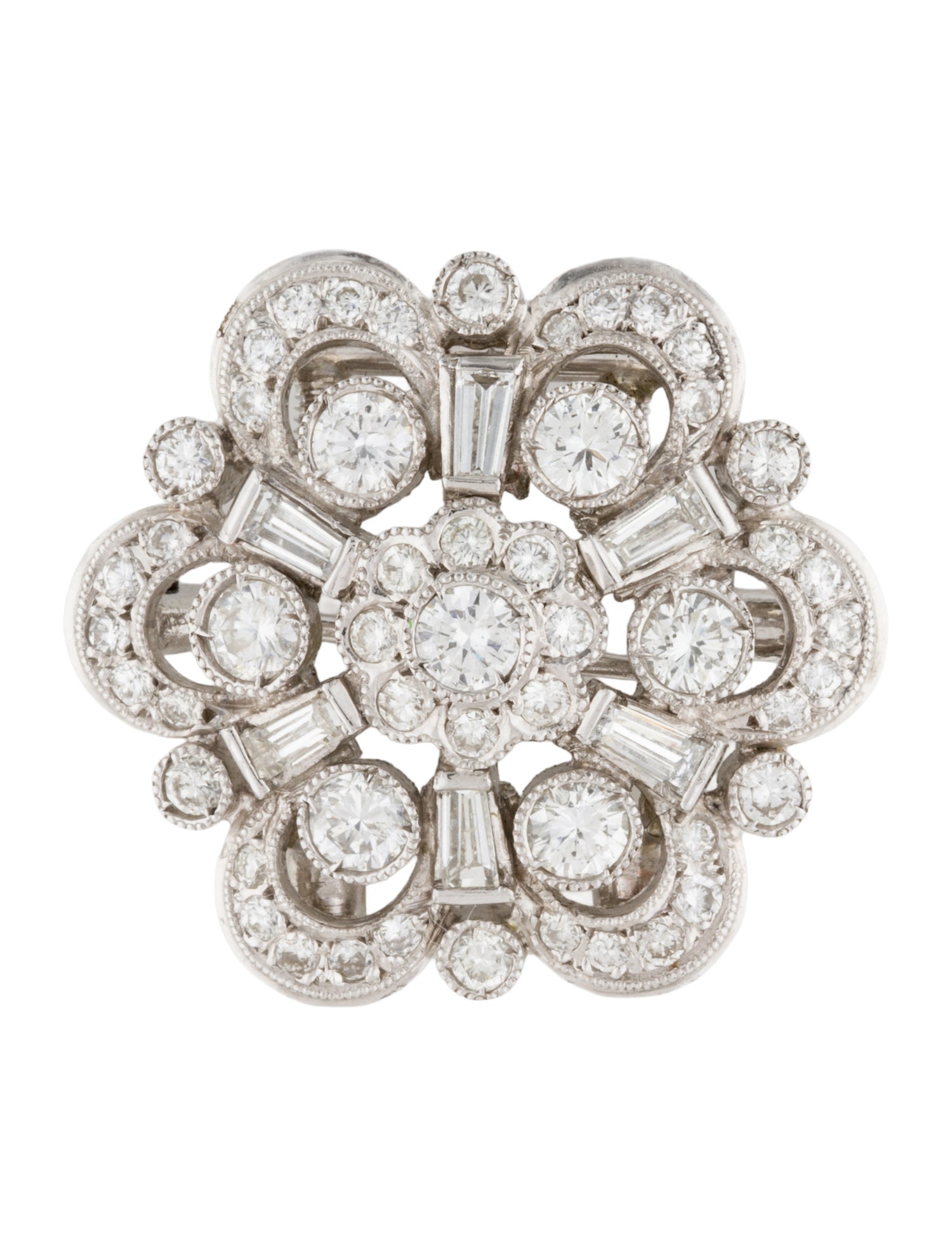 Brooch 14K 1.22ctw Diamond Brooch Pin