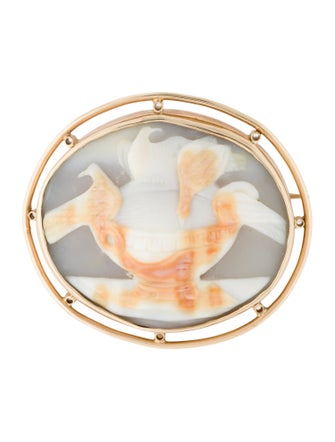Brooch 14K Shell Brooch
