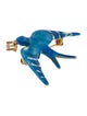 Brooch 14K Diamond & Enamel Bird Pin