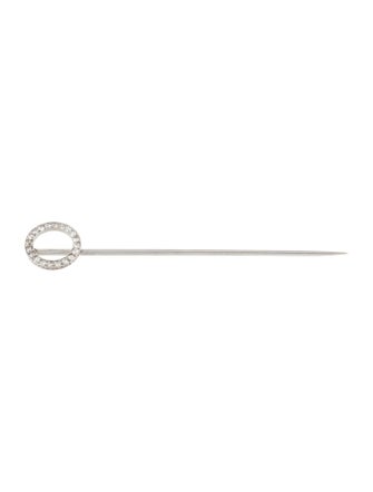 Brooch Platinum Diamond Stick Pin