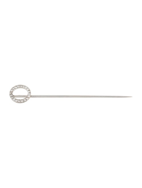 Brooch Platinum Diamond Stick Pin