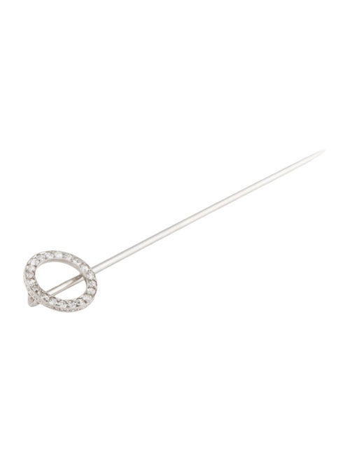 Brooch Platinum Diamond Stick Pin