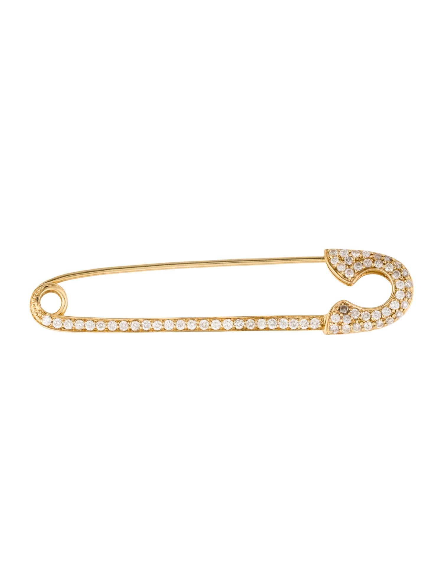 Brooch 18K Diamond Safety Pin