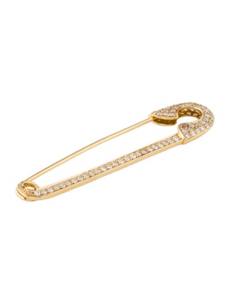 Brooch 18K Diamond Safety Pin Brooch