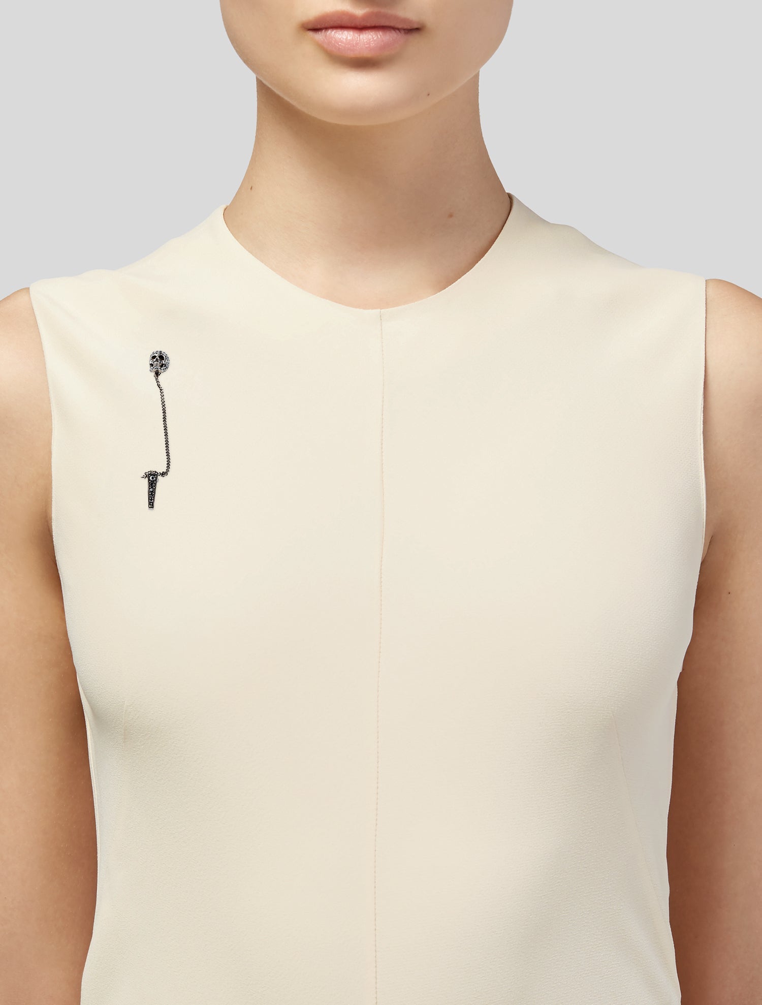 Alexander McQueen Crystal Skull Stick Pin