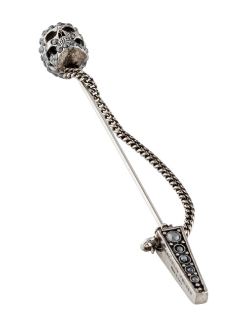Alexander McQueen Crystal Skull Stick Pin