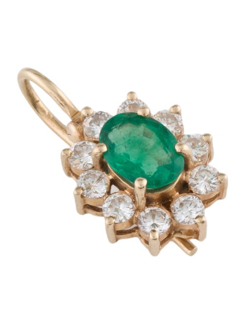 Brooch 14K Emerald & Diamond Brooch