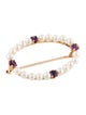 Brooch 14K Pearl & Amethyst Oval Brooch