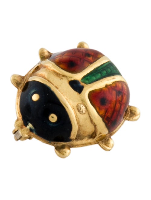 Brooch 18K Enamel Ladybug Brooch