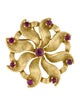 Brooch Ruby Flower Brooch
