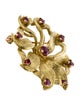 Brooch Ruby Flower Brooch